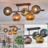 Koyoto Plafondlamp, Kogellampje Blauw, Goud, Groen, Koperkleurig, 5-lichts