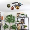 Koyoto Plafondlamp, Kogellampje Blauw, Chroom, Goud, Groen, Koperkleurig, Rookkleurig, 5-lichts
