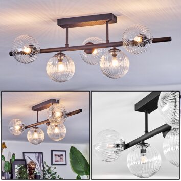 Chehalis Plafondlamp, Kogellampje Duidelijk, 5-lichts