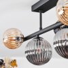 Chehalis Plafondlamp, Kogellampje Amber, Rookkleurig, 5-lichts