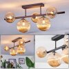 Chehalis Plafondlamp, Kogellampje Amber, 5-lichts