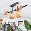 Chehalis Plafondlamp, Kogellampje Amber, 5-lichts