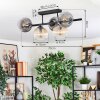 Koyoto Plafondlamp, Kogellampje Amber, Duidelijk, Rookkleurig, 5-lichts