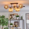 Koyoto Plafondlamp, Kogellampje Amber, 5-lichts