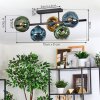 Ripoll Plafondlamp, Kogellampje Blauw, Goud, Groen, 5-lichts