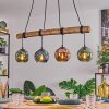 Ripoll Hanglamp, Kogellampje, Hanglamp Natuurlijke kleuren, Zwart, 4-lichts