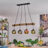 Ripoll Hanglamp, Kogellampje, Hanglamp Natuurlijke kleuren, Zwart, 4-lichts
