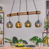 Ripoll Hanglamp, Kogellampje, Hanglamp Natuurlijke kleuren, Zwart, 4-lichts