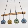 Ripoll Hanglamp, Kogellampje, Hanglamp Natuurlijke kleuren, Zwart, 4-lichts