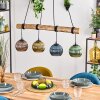 Koyoto Hanglamp, Kogellampje, Hanglamp Natuurlijke kleuren, Zwart, 4-lichts