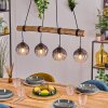 Koyoto Hanglamp, Kogellampje, Hanglamp Natuurlijke kleuren, Zwart, 4-lichts
