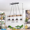 Koyoto Hanglamp, Kogellampje, Hanglamp Natuurlijke kleuren, Zwart, 4-lichts