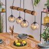 Koyoto Hanglamp, Kogellampje, Hanglamp Natuurlijke kleuren, Zwart, 4-lichts