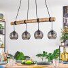 Koyoto Hanglamp, Kogellampje, Hanglamp Natuurlijke kleuren, Zwart, 4-lichts