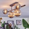 Chehalis Plafondlamp, Kogellampje Rookkleurig, 5-lichts