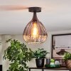 Rafel Plafondlamp Zwart, 1-licht