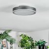 Salmi Plafondlamp, Paneel LED Grijs, Zilver, 1-licht