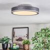 Salmi Plafondlamp, Paneel LED Grijs, Zilver, 1-licht