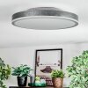Salmi Plafondlamp, Paneel LED Grijs, Zilver, 1-licht