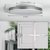 Salmi Plafondlamp, Paneel LED Grijs, Zilver, 1-licht