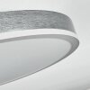 Salmi Plafondlamp, Paneel LED Grijs, Zilver, 1-licht