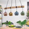 Ripoll Hanglamp, Kogellampje, Hanglamp Natuurlijke kleuren, Zwart, 4-lichts