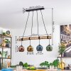 Ripoll Hanglamp, Kogellampje, Hanglamp Natuurlijke kleuren, Zwart, 4-lichts