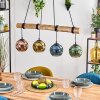 Ripoll Hanglamp, Kogellampje, Hanglamp Natuurlijke kleuren, Zwart, 4-lichts
