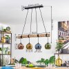 Koyoto Hanglamp, Kogellampje, Hanglamp Natuurlijke kleuren, Zwart, 4-lichts