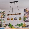 Koyoto Hanglamp, Kogellampje, Hanglamp Natuurlijke kleuren, Zwart, 4-lichts