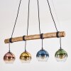 Koyoto Hanglamp, Kogellampje, Hanglamp Natuurlijke kleuren, Zwart, 4-lichts