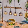 Koyoto Hanglamp, Kogellampje, Hanglamp Natuurlijke kleuren, Zwart, 4-lichts