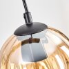 Koyoto Hanglamp, Kogellampje, Hanglamp Natuurlijke kleuren, Zwart, 4-lichts
