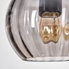 Koyoto Hanglamp, Kogellampje, Hanglamp Natuurlijke kleuren, Zwart, 4-lichts