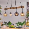 Koyoto Hanglamp, Kogellampje, Hanglamp Natuurlijke kleuren, Zwart, 4-lichts