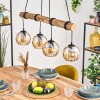 Koyoto Hanglamp, Kogellampje, Hanglamp Natuurlijke kleuren, Zwart, 4-lichts