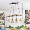 Koyoto Hanglamp, Kogellampje, Hanglamp Natuurlijke kleuren, Zwart, 4-lichts