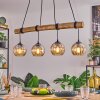Koyoto Hanglamp, Kogellampje, Hanglamp Natuurlijke kleuren, Zwart, 4-lichts