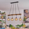 Koyoto Hanglamp, Kogellampje, Hanglamp Natuurlijke kleuren, Zwart, 4-lichts