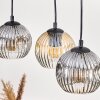 Ripoll Hanglamp, Kogellampje, Hanglamp Natuurlijke kleuren, Zwart, 5-lichts