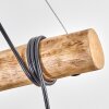 Ripoll Hanglamp, Kogellampje, Hanglamp Natuurlijke kleuren, Zwart, 5-lichts