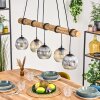 Ripoll Hanglamp, Kogellampje, Hanglamp Natuurlijke kleuren, Zwart, 5-lichts