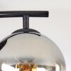 Koyoto Plafondlamp, Kogellampje Chroom, Duidelijk, Rookkleurig, 2-lichts
