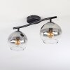 Koyoto Plafondlamp, Kogellampje Duidelijk, Rookkleurig, 2-lichts