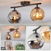 Koyoto Plafondlamp, Kogellampje Amber, Rookkleurig, 2-lichts