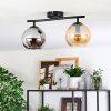 Koyoto Plafondlamp, Kogellampje Amber, Rookkleurig, 2-lichts