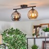Koyoto Plafondlamp, Kogellampje Amber, Rookkleurig, 2-lichts