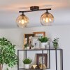 Koyoto Plafondlamp, Kogellampje Amber, Duidelijk, 2-lichts