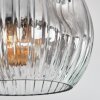 Ripoll Plafondlamp, Kogellampje Chroom, Duidelijk, Rookkleurig, 3-lichts