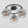 Ripoll Plafondlamp, Kogellampje Chroom, Duidelijk, Rookkleurig, 3-lichts